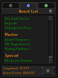 RFD (Barrows gloves) + 70 Prayer + Piety MAX MAIN w/ 95 Range & 94 Magic + Firecape (189 QP) ez3475
