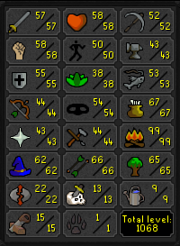 Hardcore Ironman - 99 Firemaking w/ RFD (Barrows Gloves) & Desert Treasure + Pyromancer Outfit (178 QP) ez3216 [JAGEX LAUNCHER]