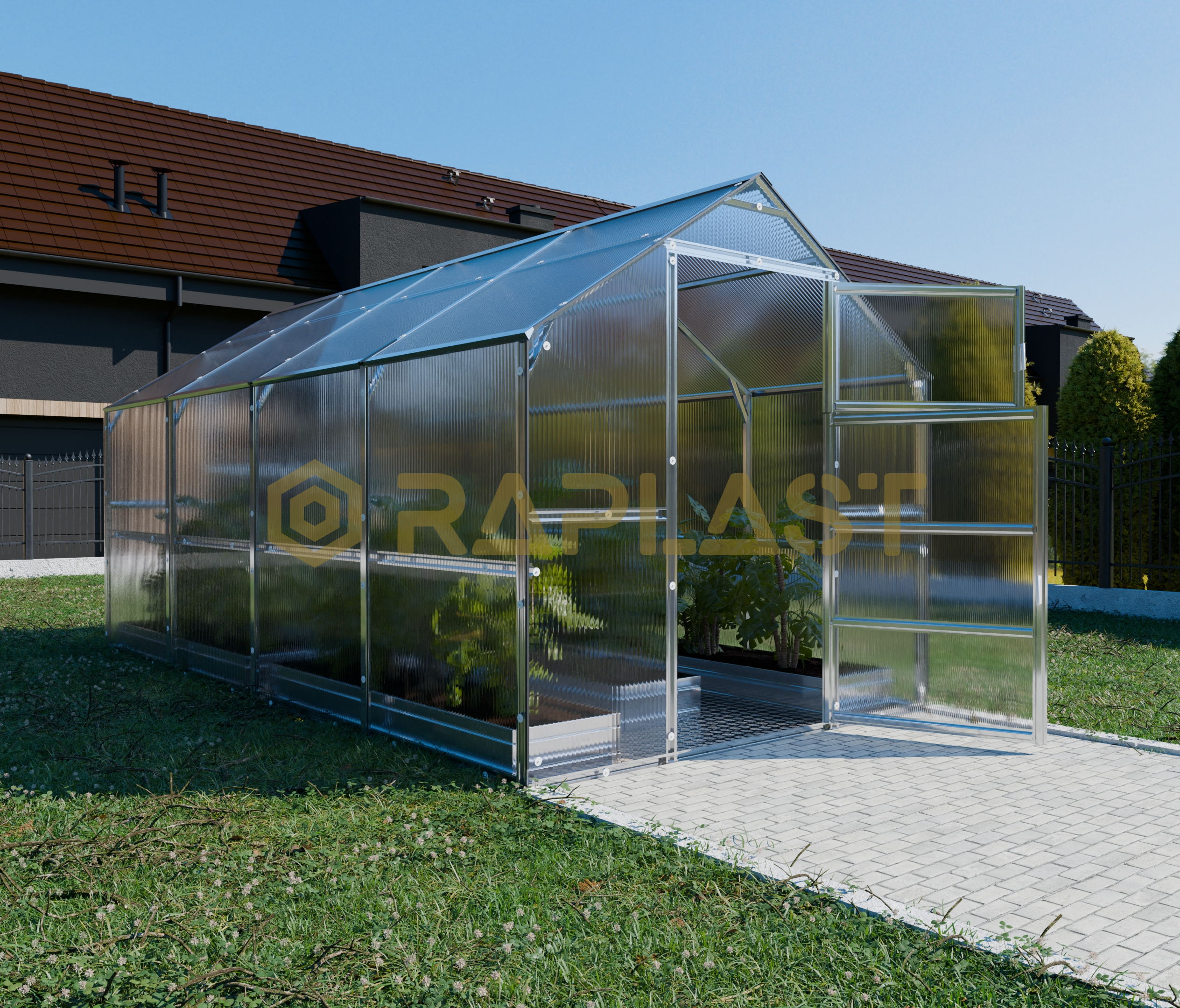 Теплиця KLASIKA bernard 2,35x4м Полікарбонат 4мм