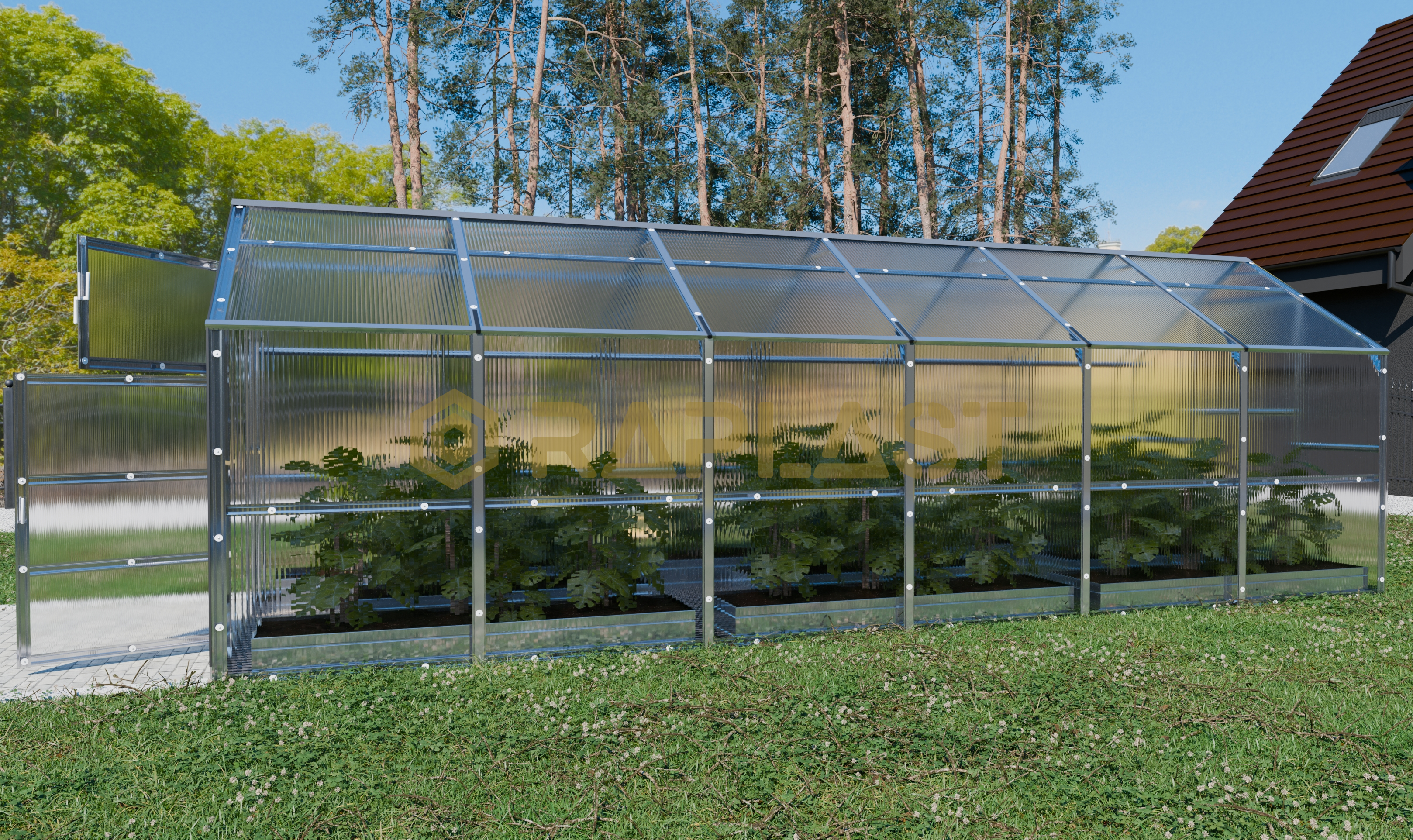 Теплиця KLASIKA bernard 2,35x4м Полікарбонат 4мм