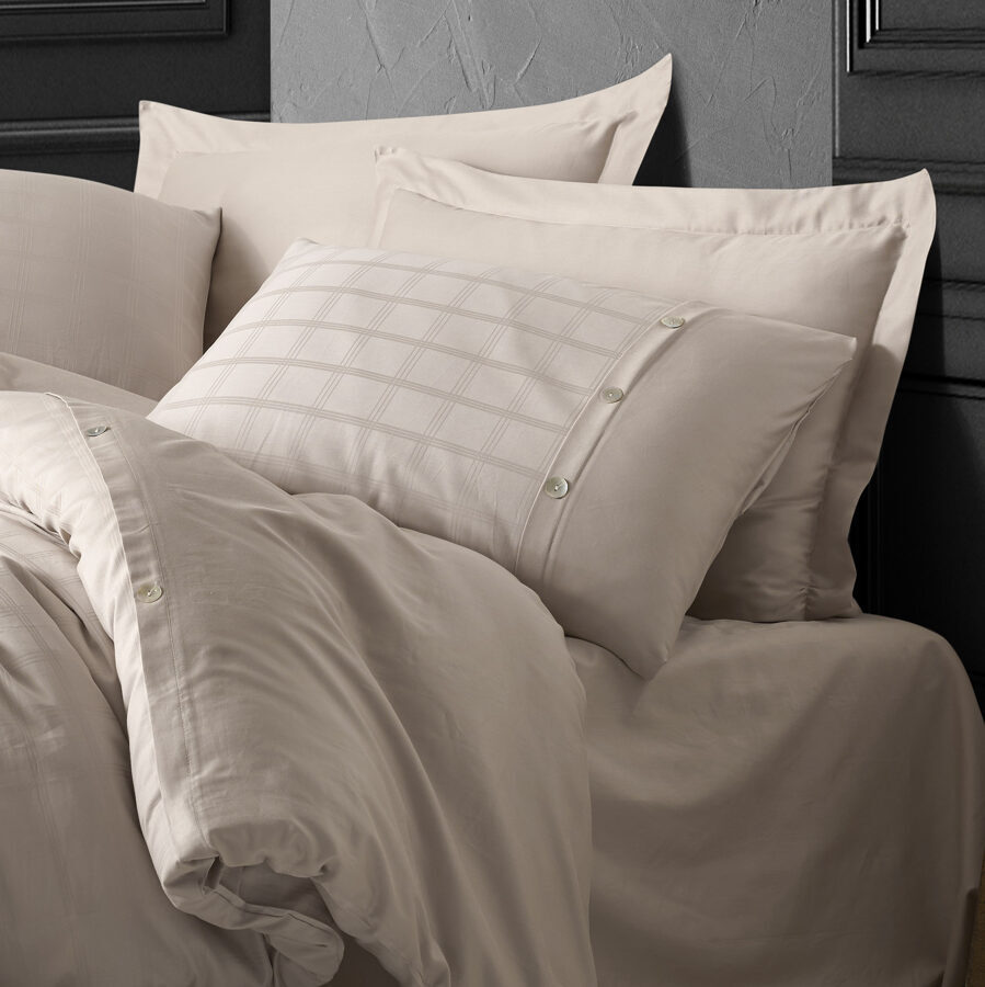 Patalynės komplektas PERLA Beige 220x240 cm, 6 dalių