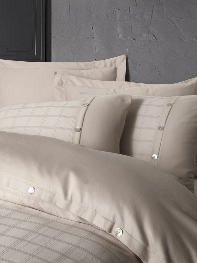 Patalynės komplektas PERLA Beige 220x240 cm, 6 dalių