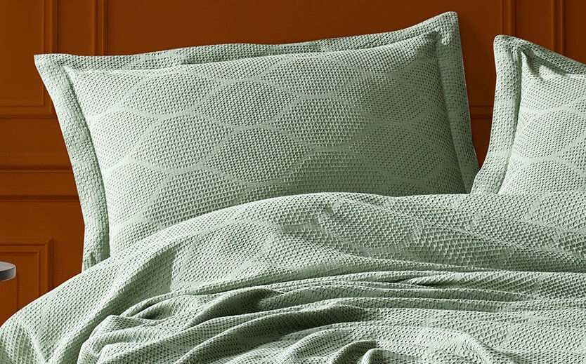 Bedspread with pillowcases "VERA" Green  220x240 cm