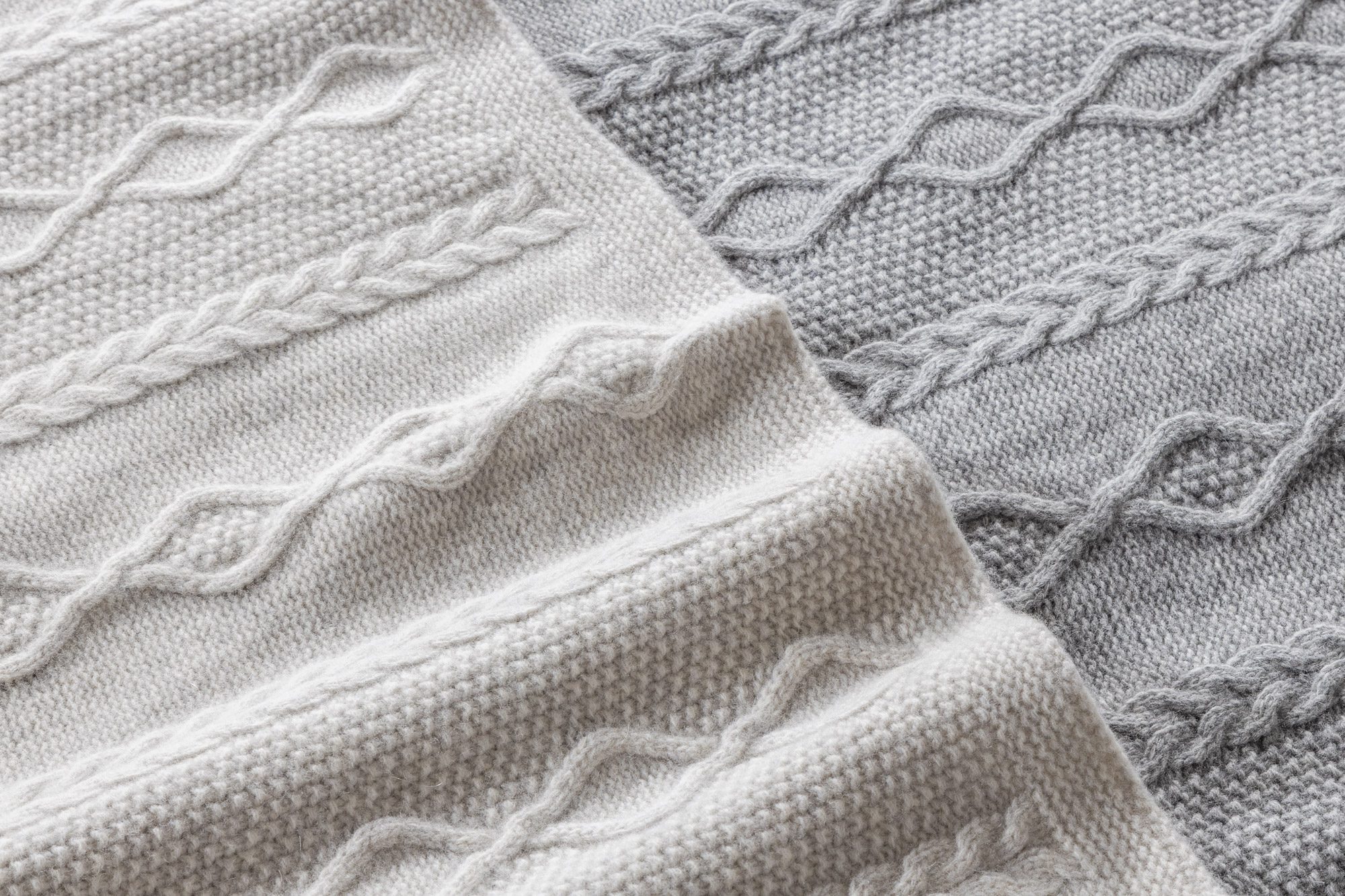 Merino vilnos pledas ARAN Grey 130x180 cm