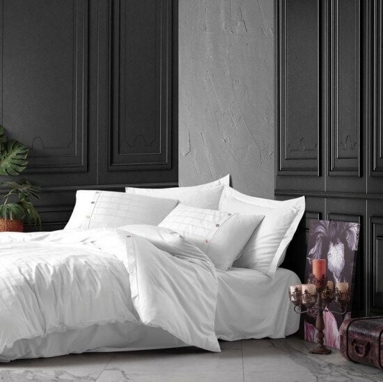 Bedding set PERLA White 220x200 cm