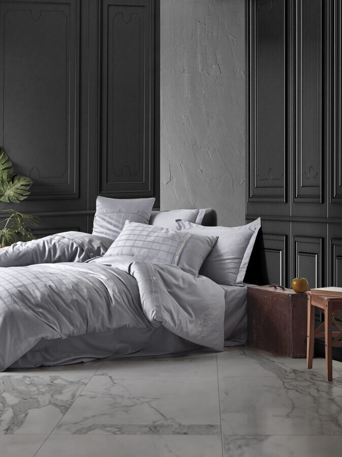Bedding set PERLA Grey 200x220 cm