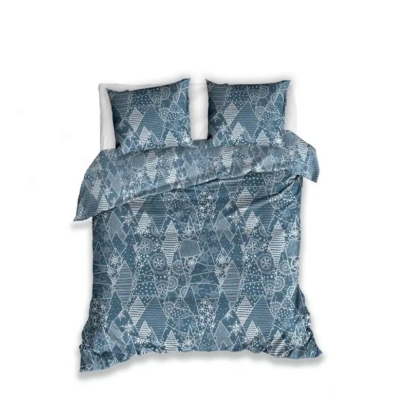 Patalynės komplektas CHRISTMAS TREES Blue 220x200cm, 3 dalių