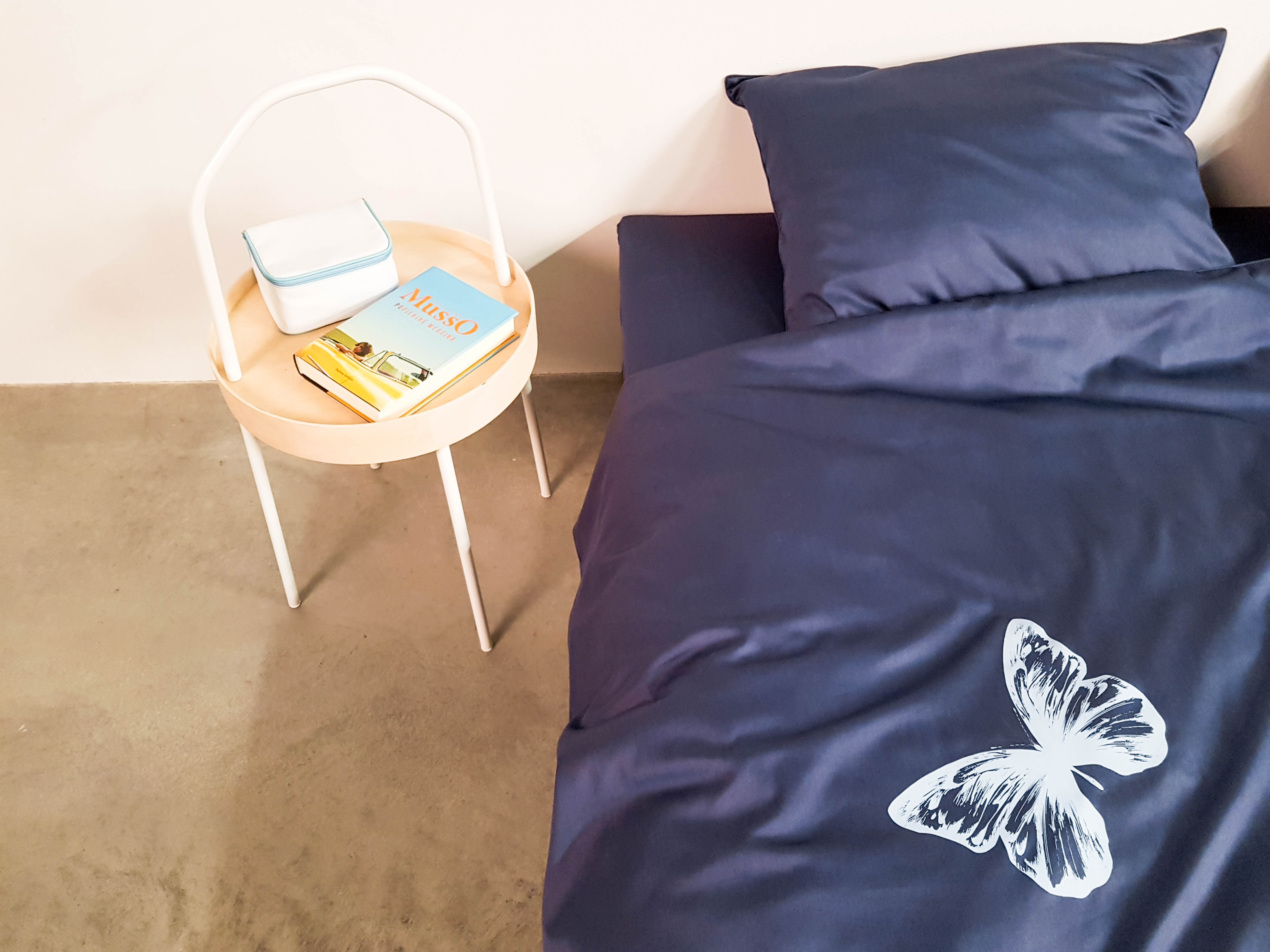 Patalynės komplektas ENIGMA Denim Butterflies 140x200 cm, 2 dalių