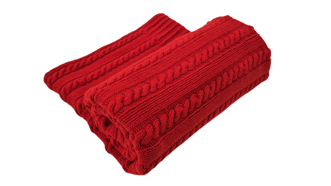 Merino vilnos pledas CLASSIC Red 130x180 cm