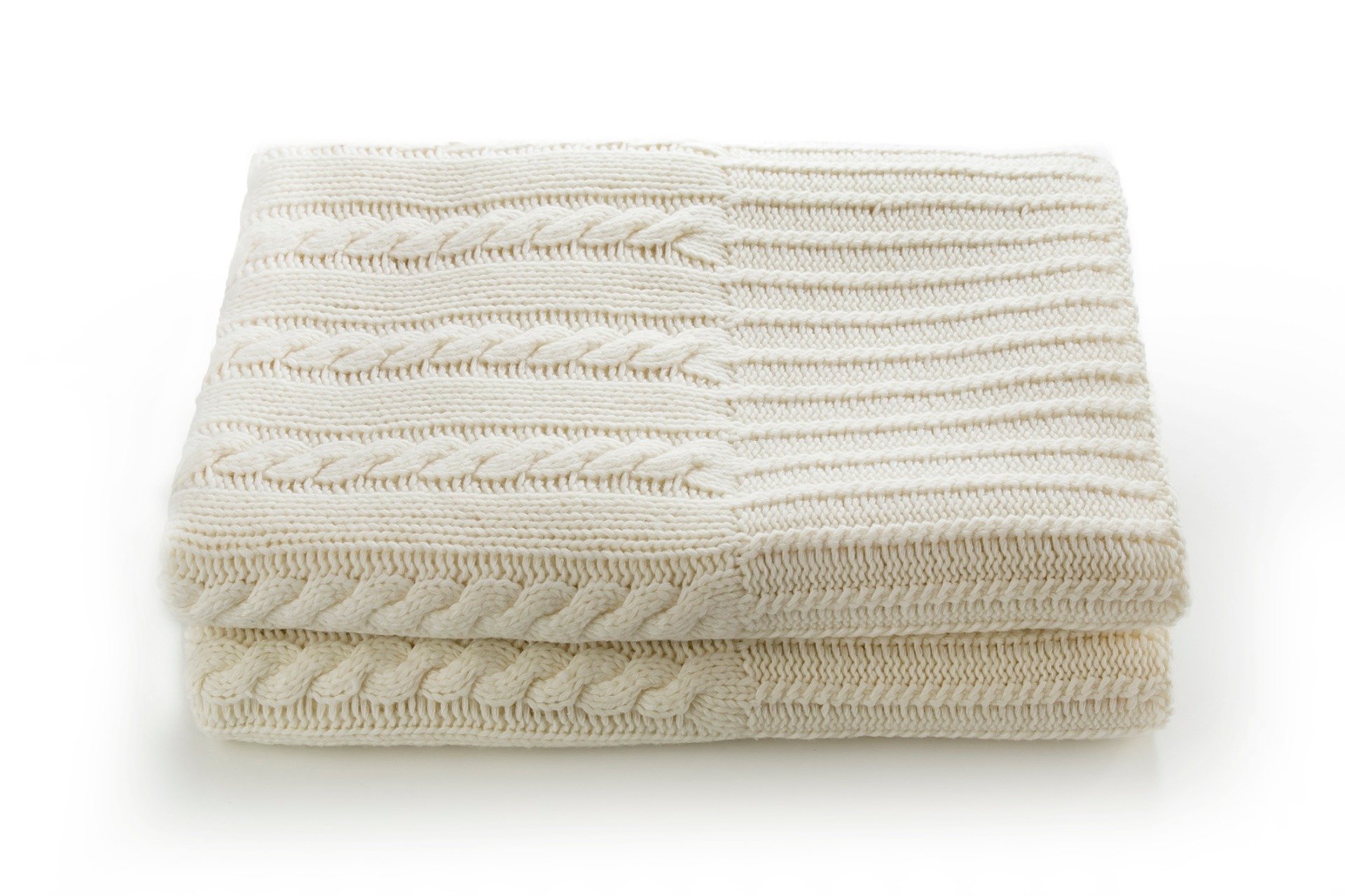Merino vilnos pledas CLASSIC Ecru 130x180 cm