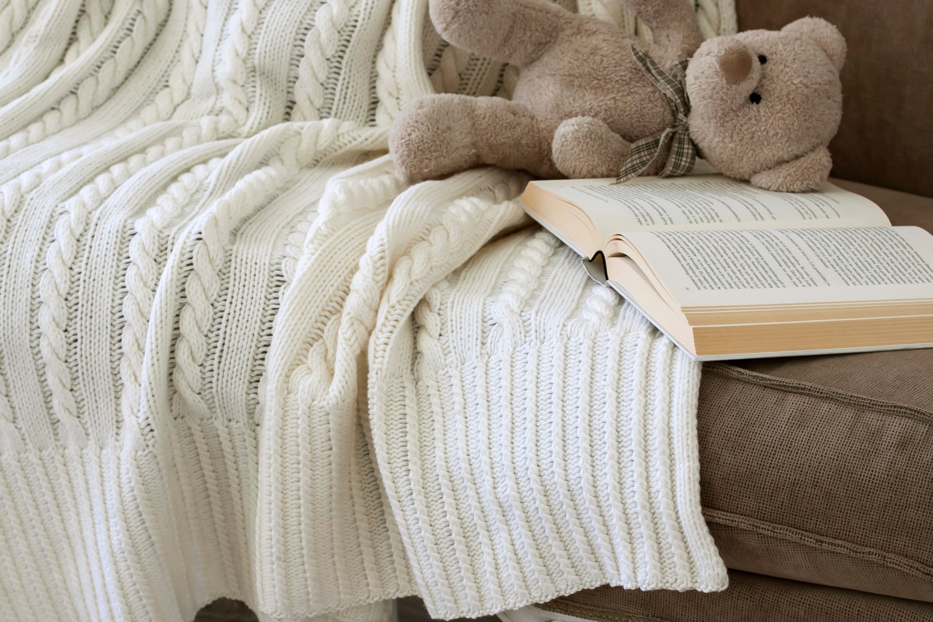 Merino vilnos pledas CLASSIC Ecru 130x180 cm