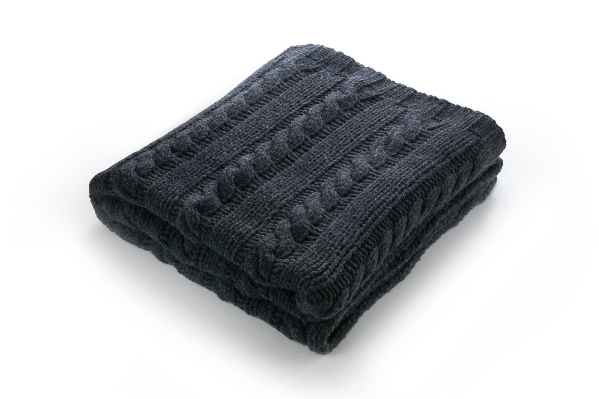 Merino vilnos pledas CLASSIC Black 130x180 cm