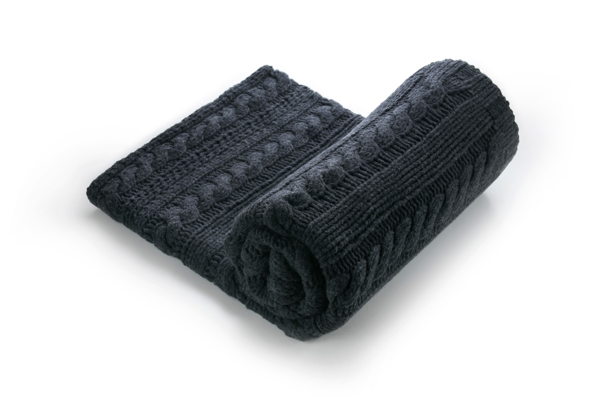 Merino vilnos pledas CLASSIC Black 130x180 cm