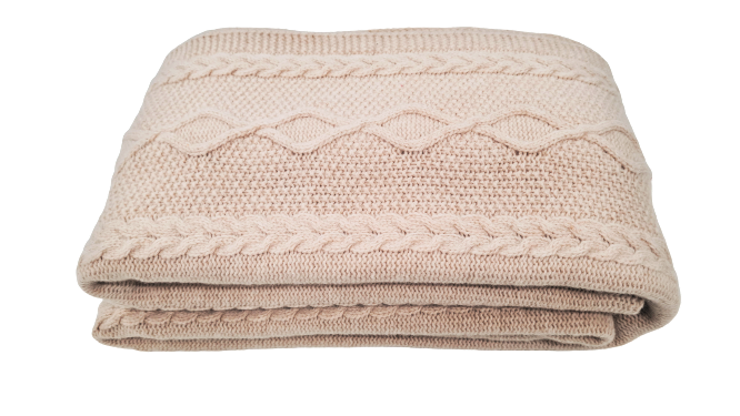 Merino vilnos pledas ARAN Cappuccino 160x220 cm