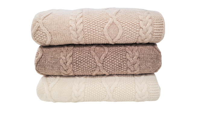 Merino vilnos pledas ARAN Cappuccino 160x220 cm