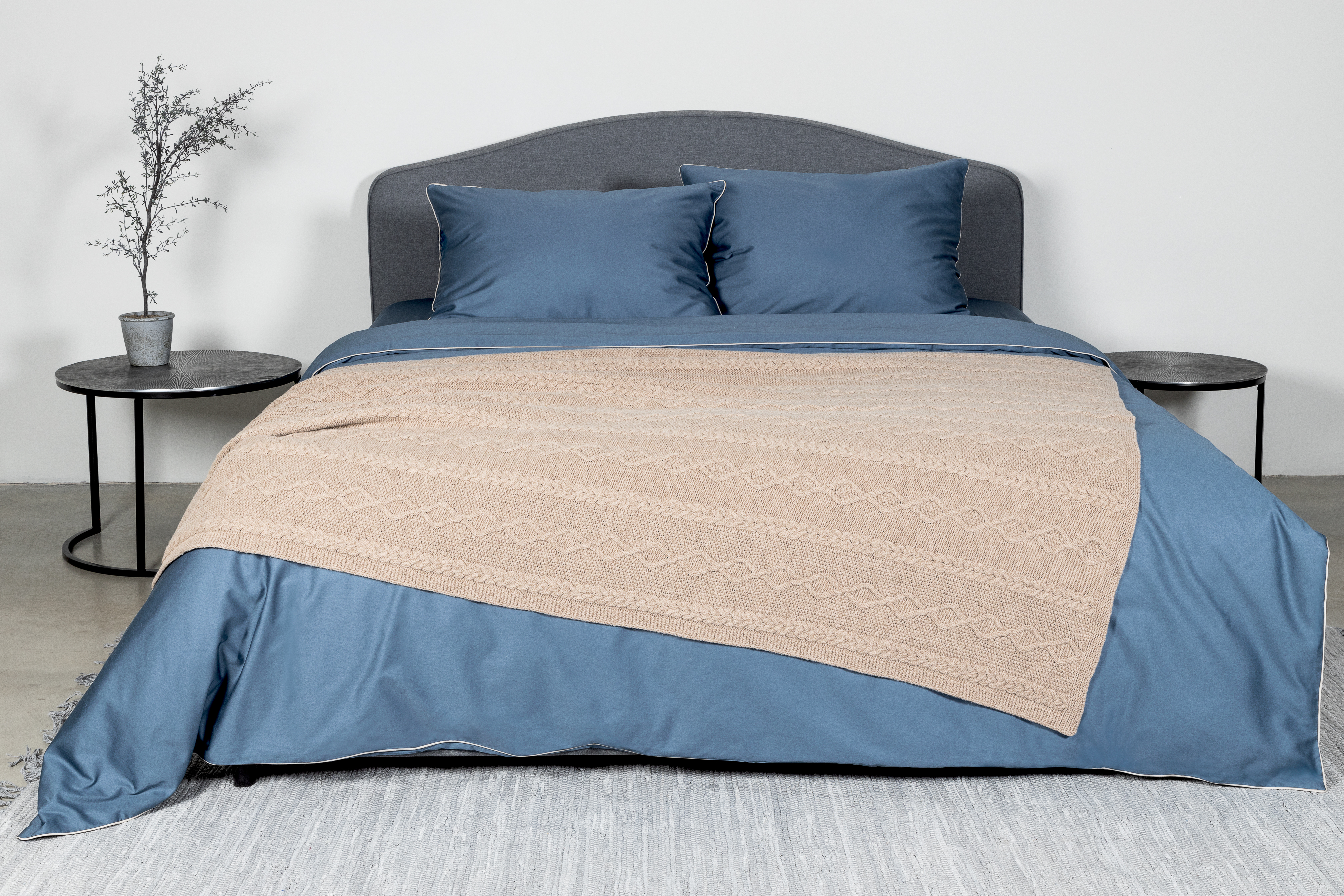 Merino vilnos pledas ARAN Cappuccino 160x220 cm