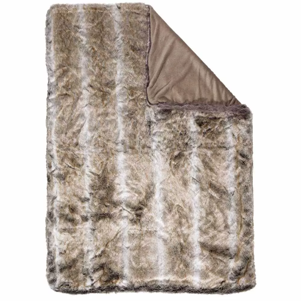 Dirbtinio kailio pledas FEEL Brown 140x200 cm