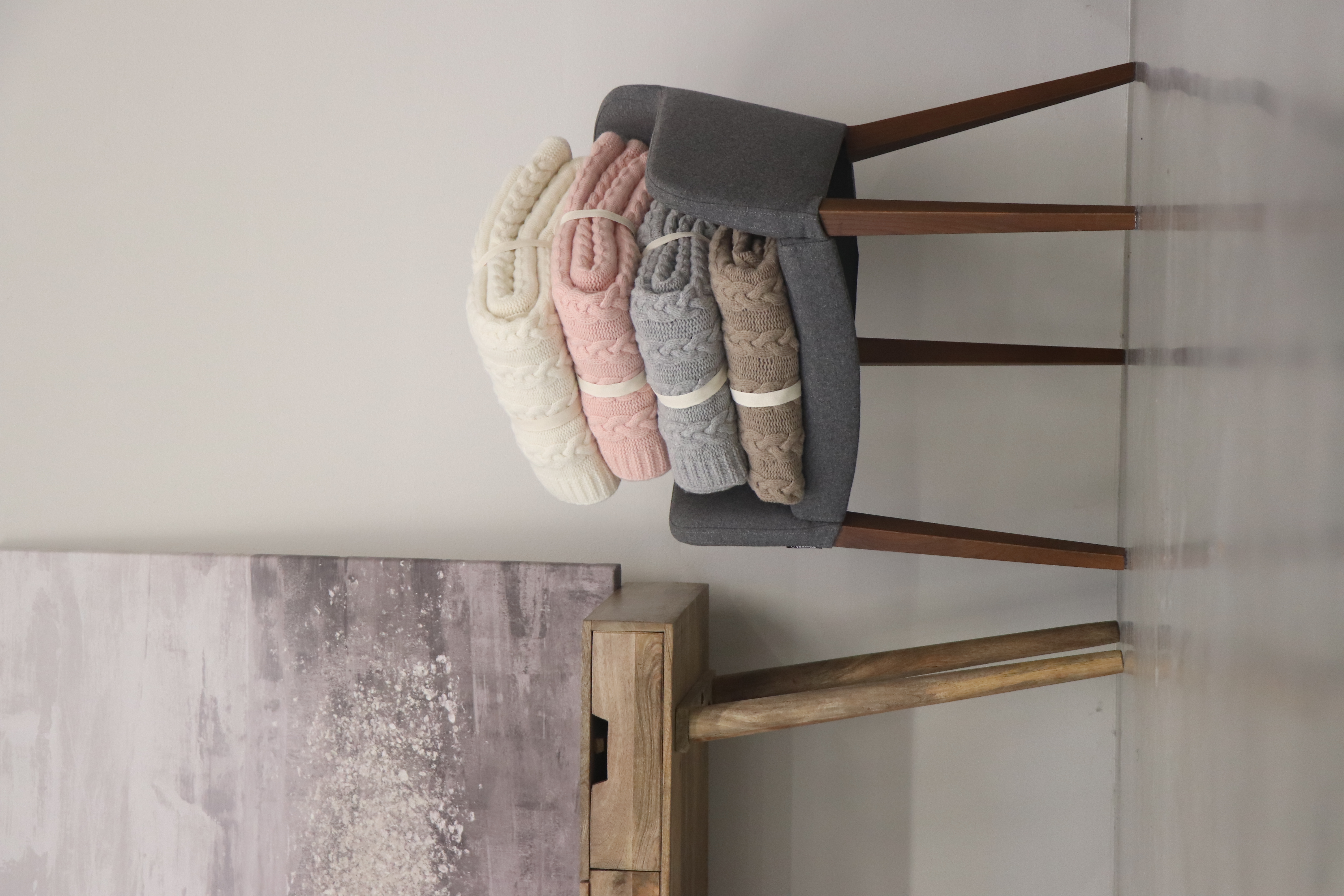 Merino vilnos pledas BRAID Grey 130x180 cm