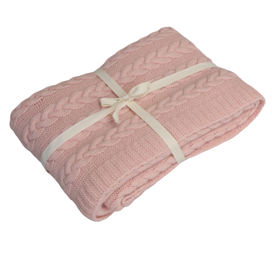 Merino vilnos pledas BRAID Rose 130x180 cm