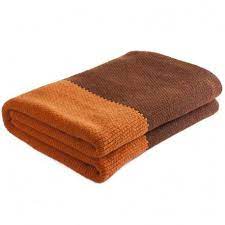 Merino vilnos pledas DUO Orange/Brown 130x180 cm