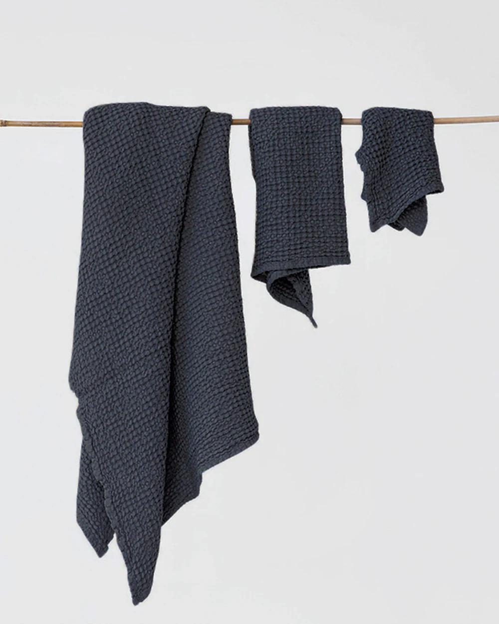 Lininių rankšluosčių ML Dark Gray komplektas (3 vnt.)