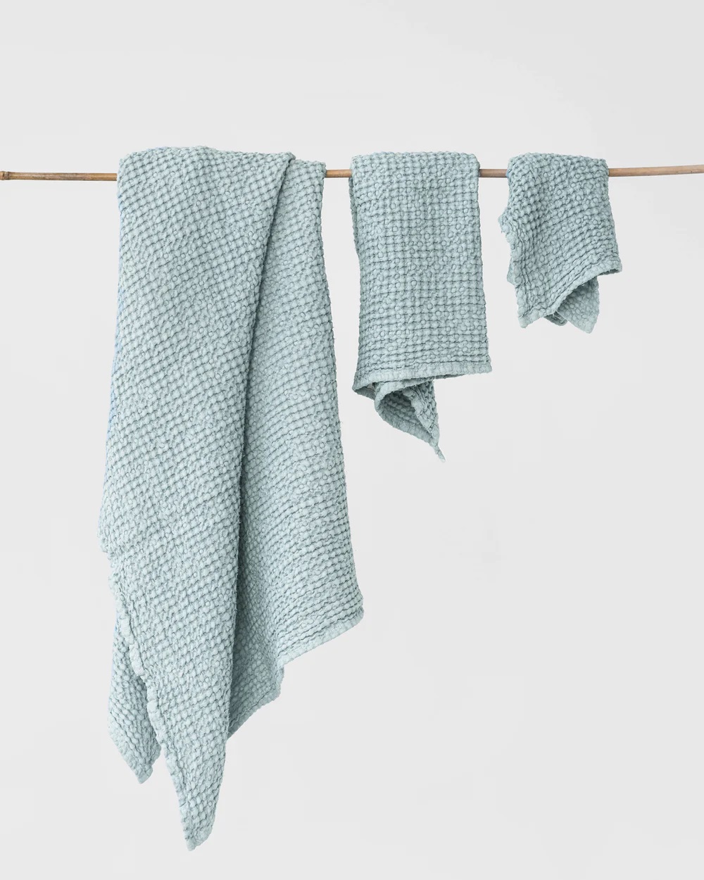 Lininių rankšluosčių ML Dusty Blue komplektas (3 vnt.)