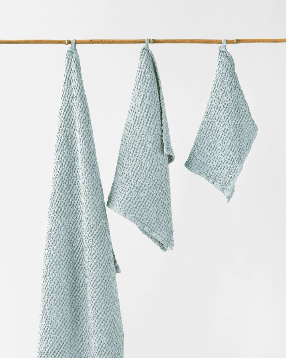 Lininių rankšluosčių ML Dusty Blue komplektas (3 vnt.)