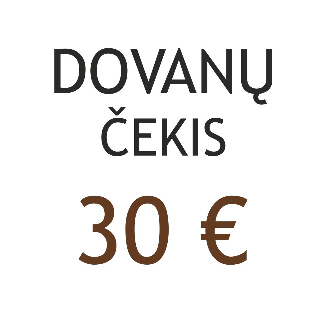 Dovanų čekis, 30 eurų vertės