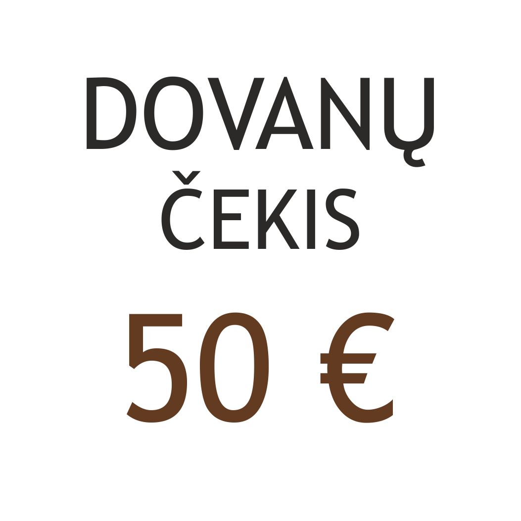 Dovanų čekis, 50 eurų vertės