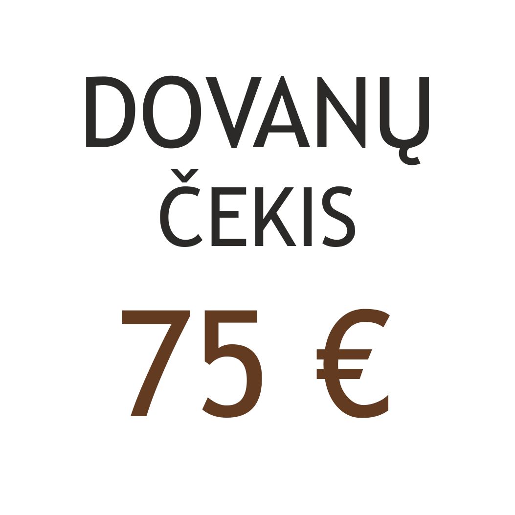 Dovanų čekis, 75 eurų vertės