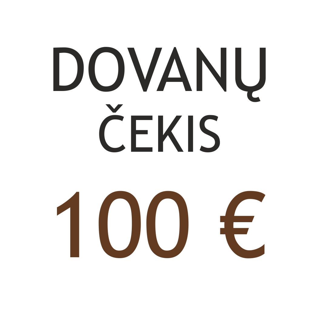 Dovanų čekis, 100 eurų vertės