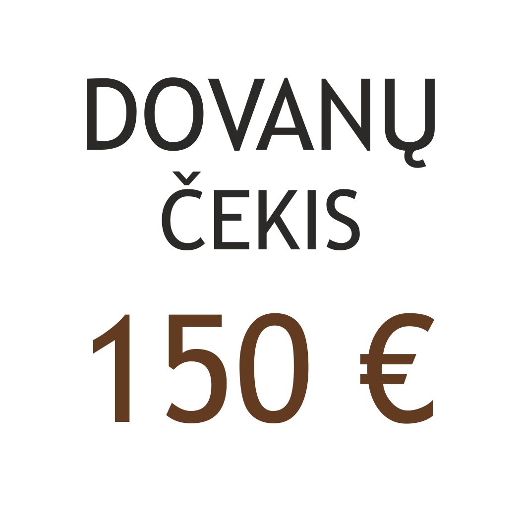 Dovanų čekis, 150 eurų vertės