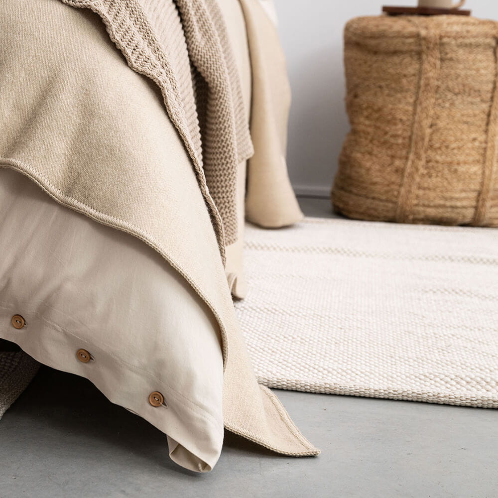 Lovatiesė-pledas WOOL Beige 180x240 cm