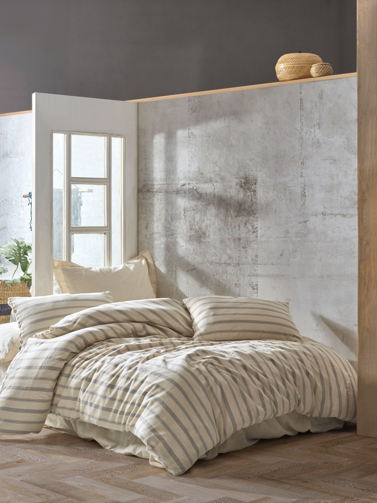 Patalynės komplektas SOLARIS Grey 200x220 cm, 6 dalių