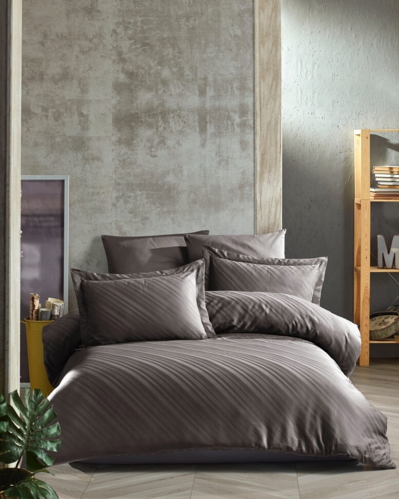 Patalynės komplektas VENITA Dark Beige 200x220 cm, 6 dalių