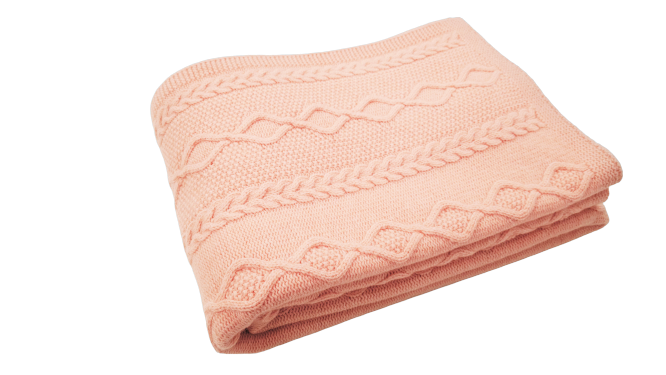 Merino vilnos pledas ARAN Rose 130x180 cm