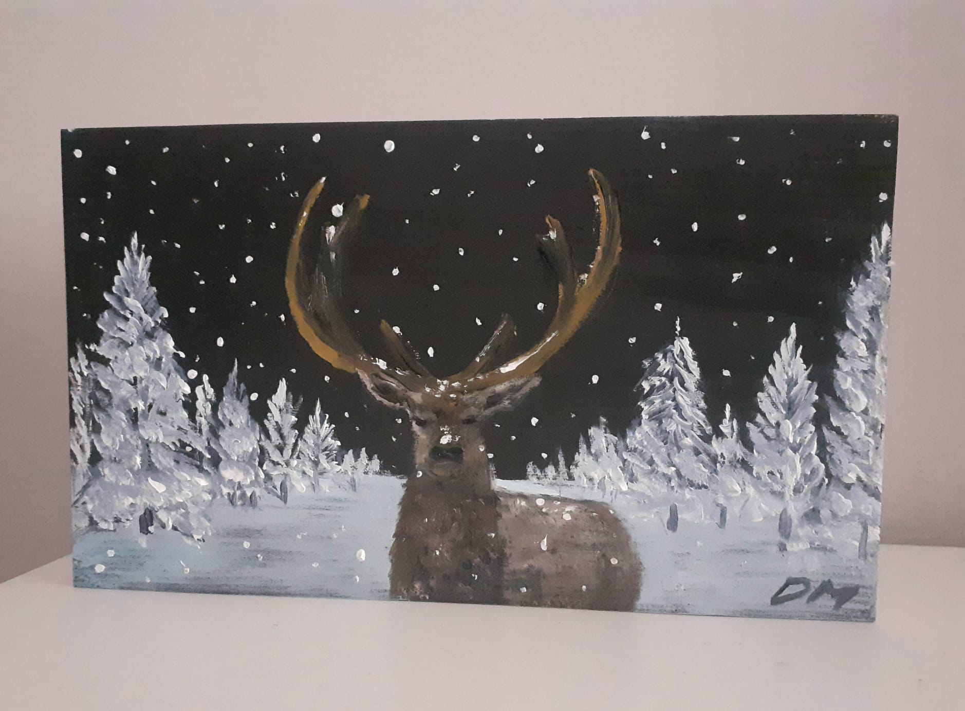 Reindeer in the Snow