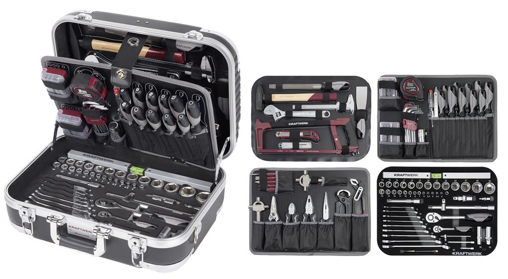 COFFRET D'OUTILS B100, EN ABS, 1/4" + 1/2", 170 PCS