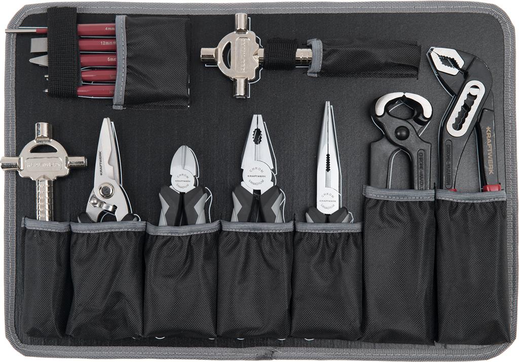 COFFRET D'OUTILS B100, EN ABS, 1/4" + 1/2", 170 PCS