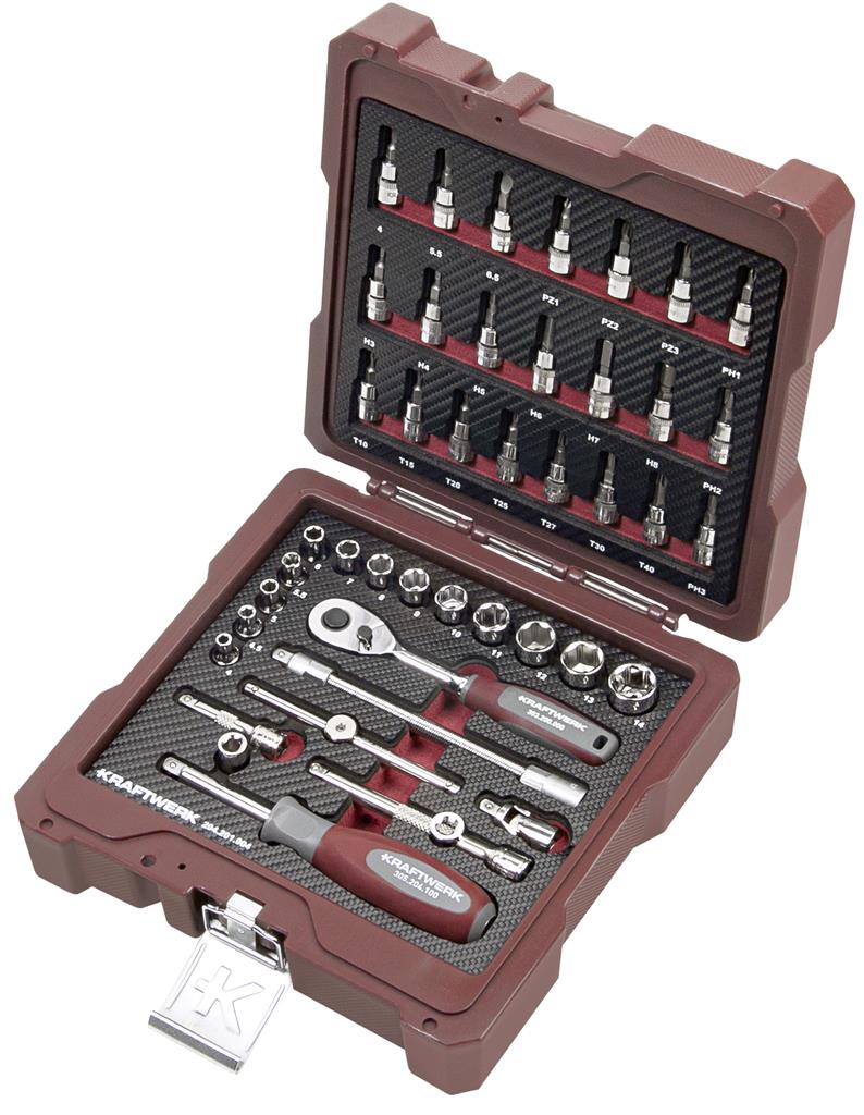 Coffret de douilles Pro-Line, 1/4“, 44 pièces