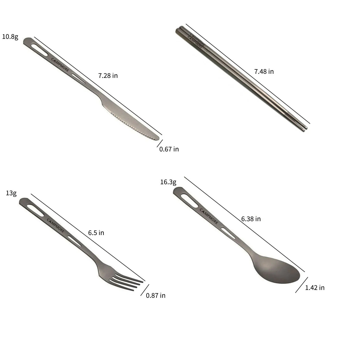 Titanium Travel Cutlery