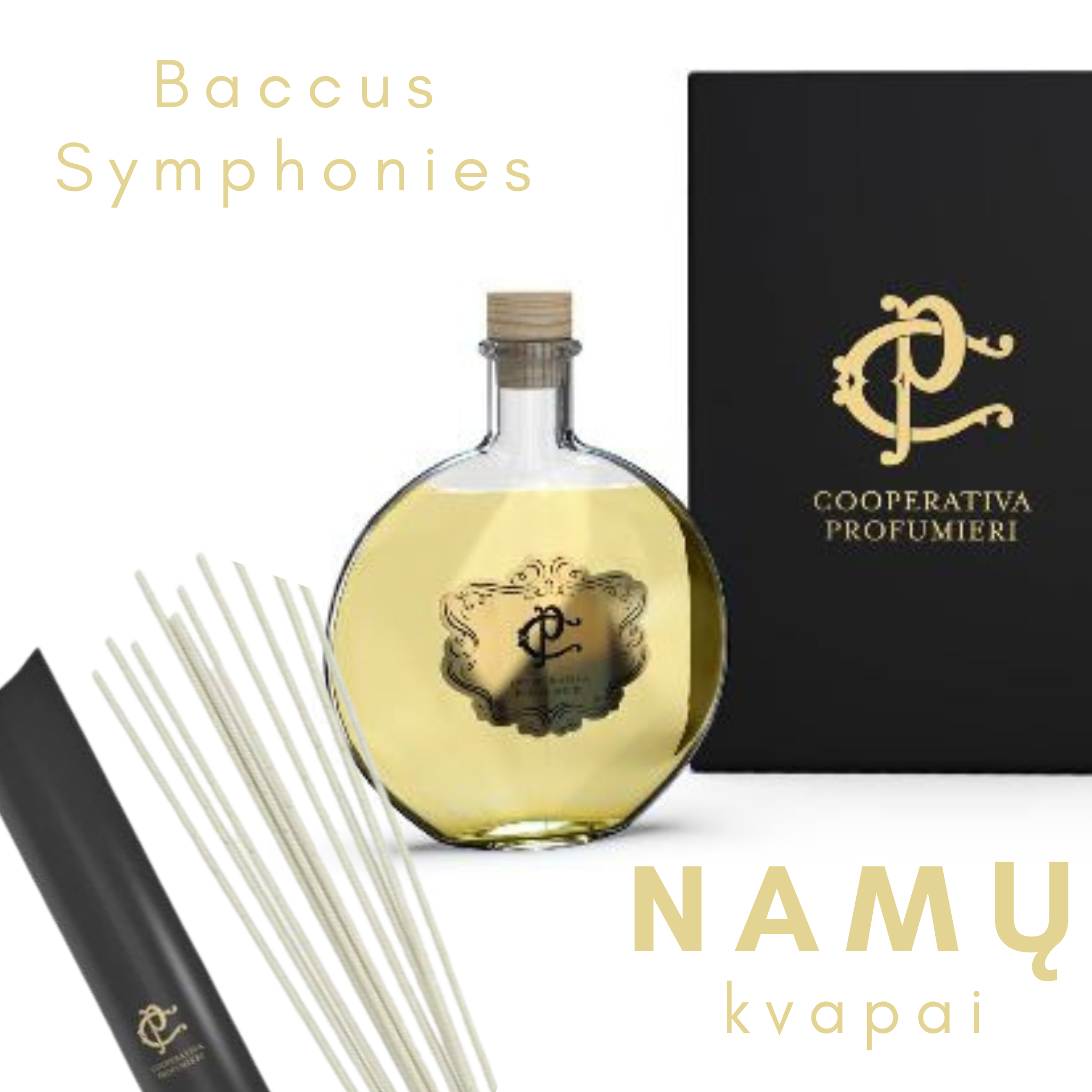Namų kvapai su lazdelėmis "Baccus Symphonies"