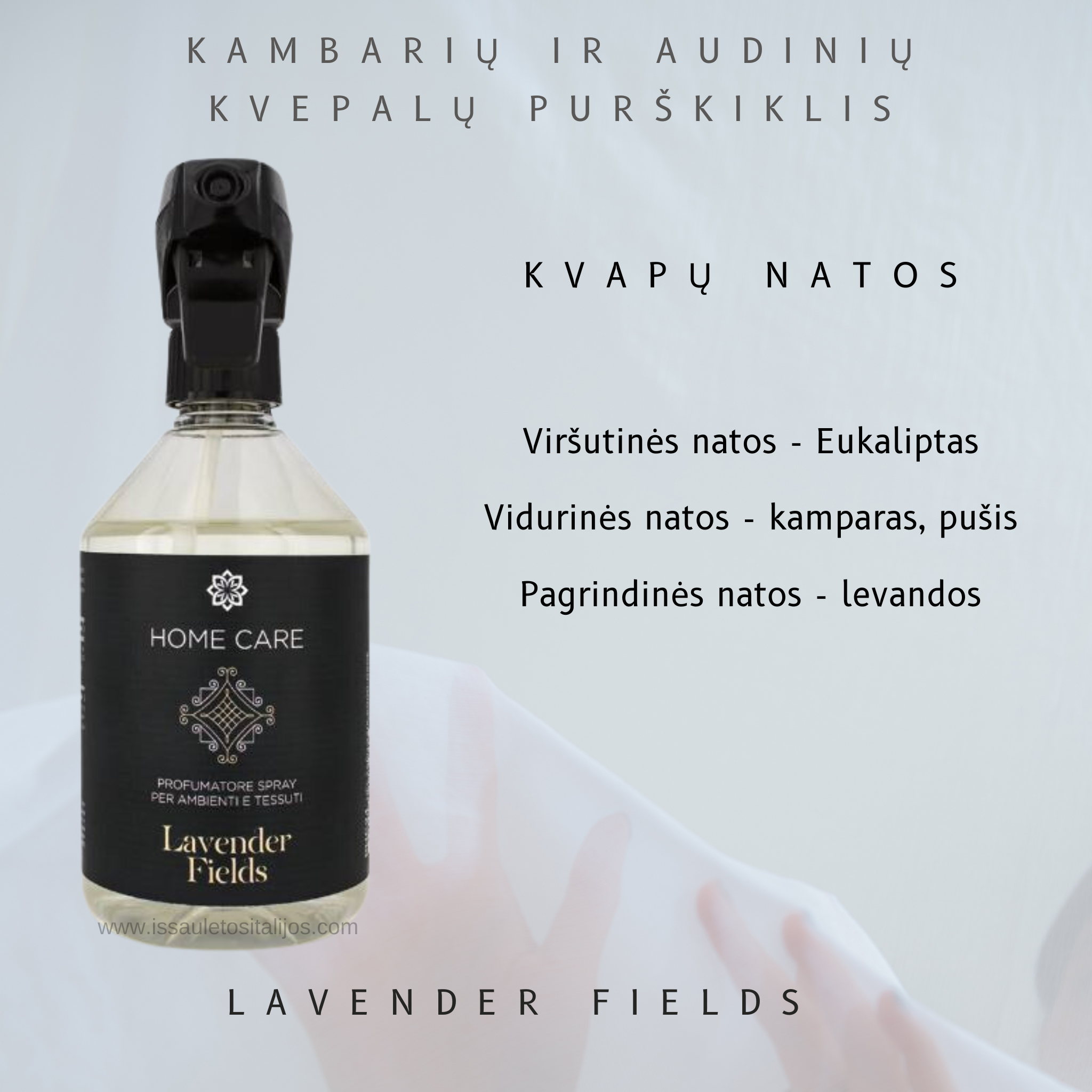 Purškiami kambarių ir audinių kvapai "Levander Fields"