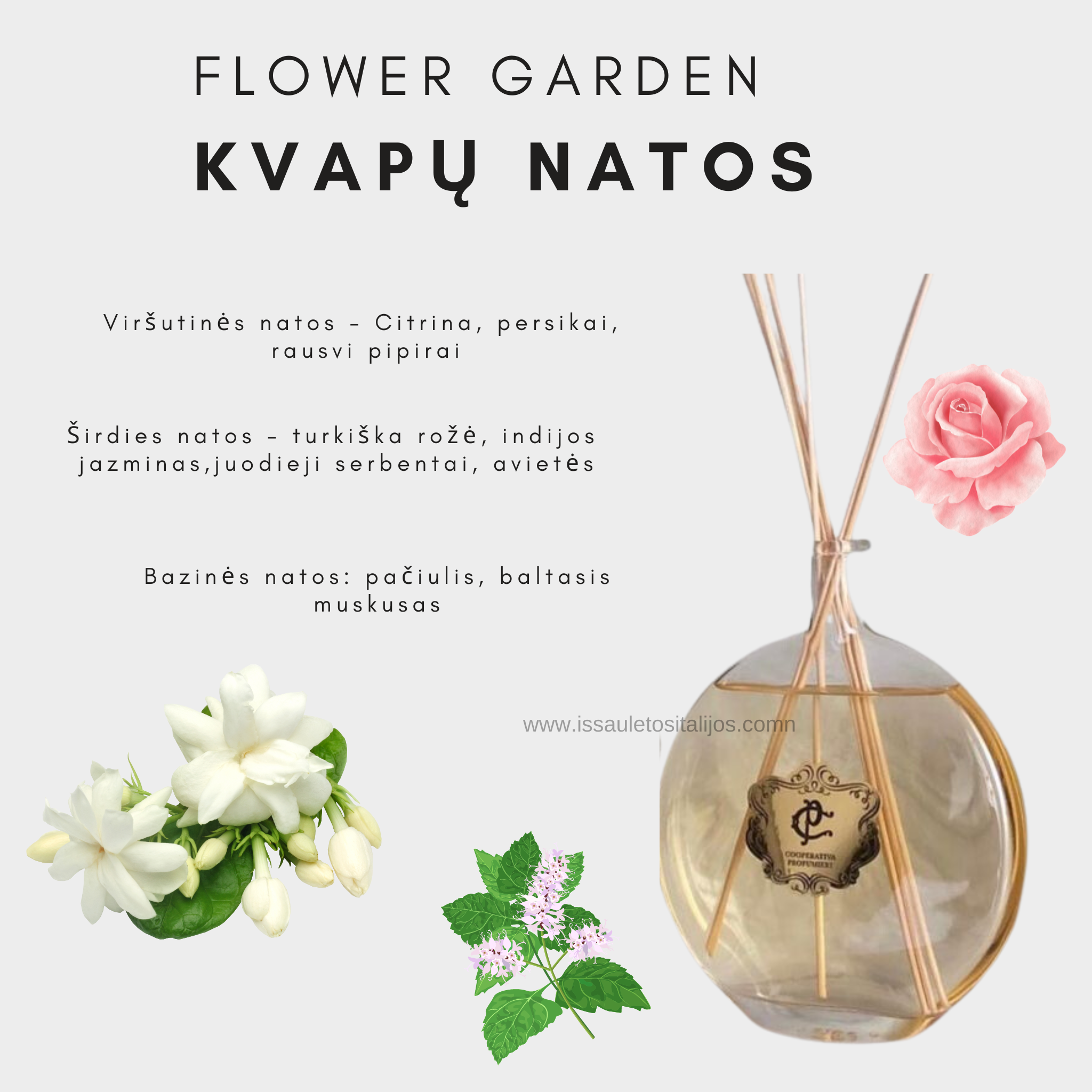Namų kvapai su lazdelėmis "FLOWER GARDEN"