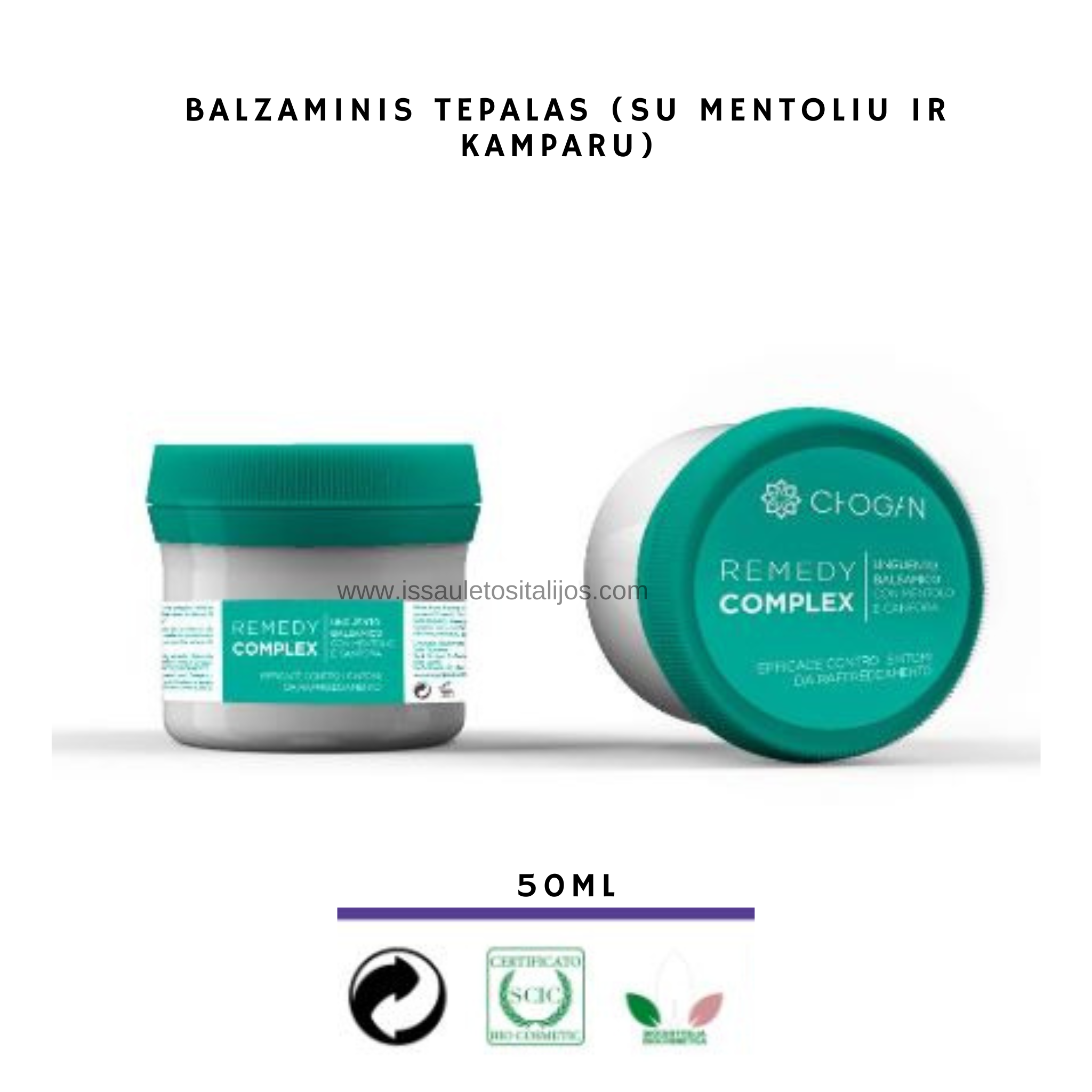 Balzaminis tepalas (su mentoliu ir kamparu)