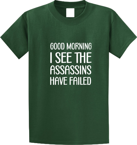 good morning I see the assassins have failed