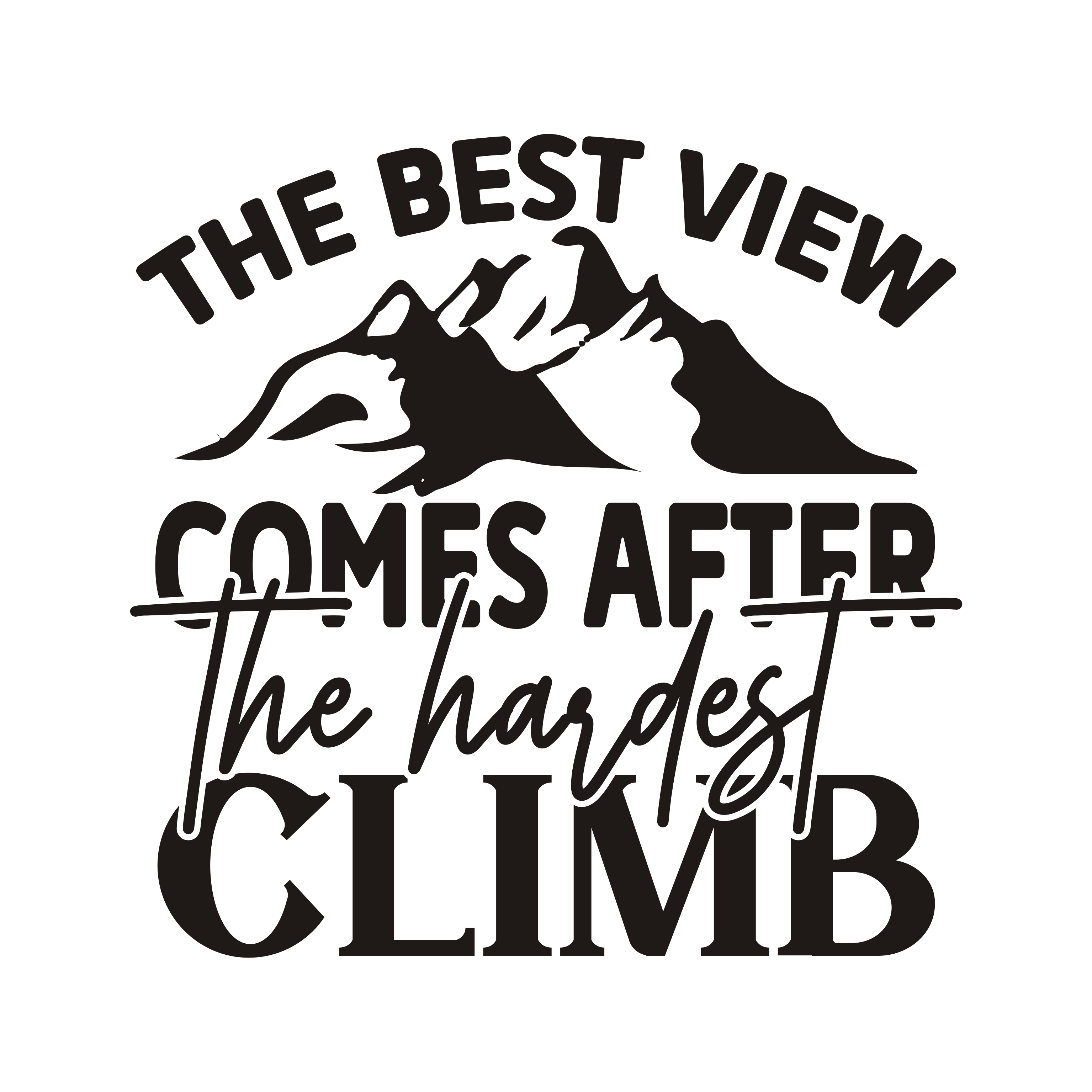 The best view comes after the hardest climb