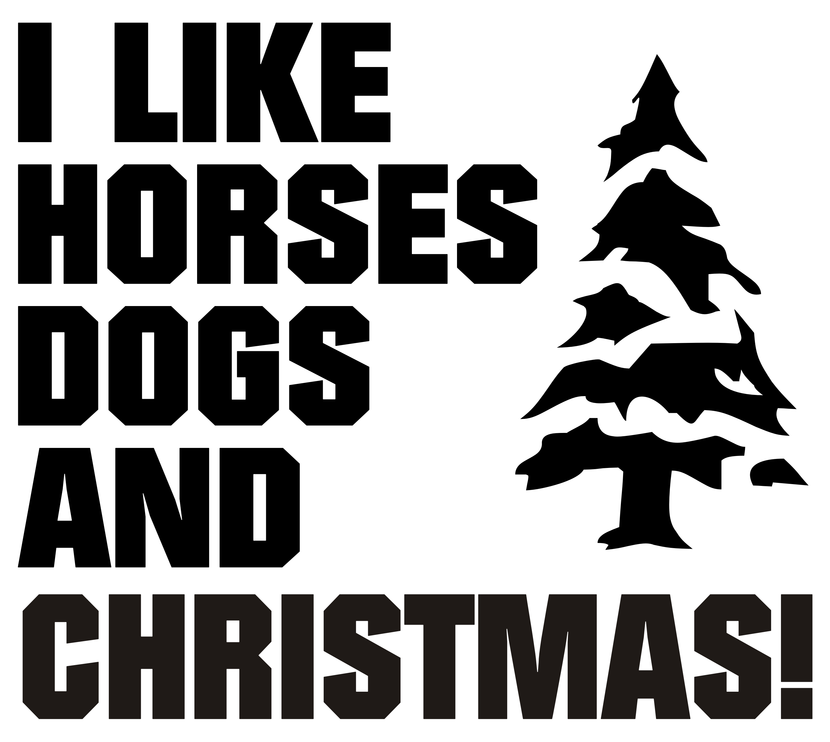 I Like Horses Dogs and Christmas!