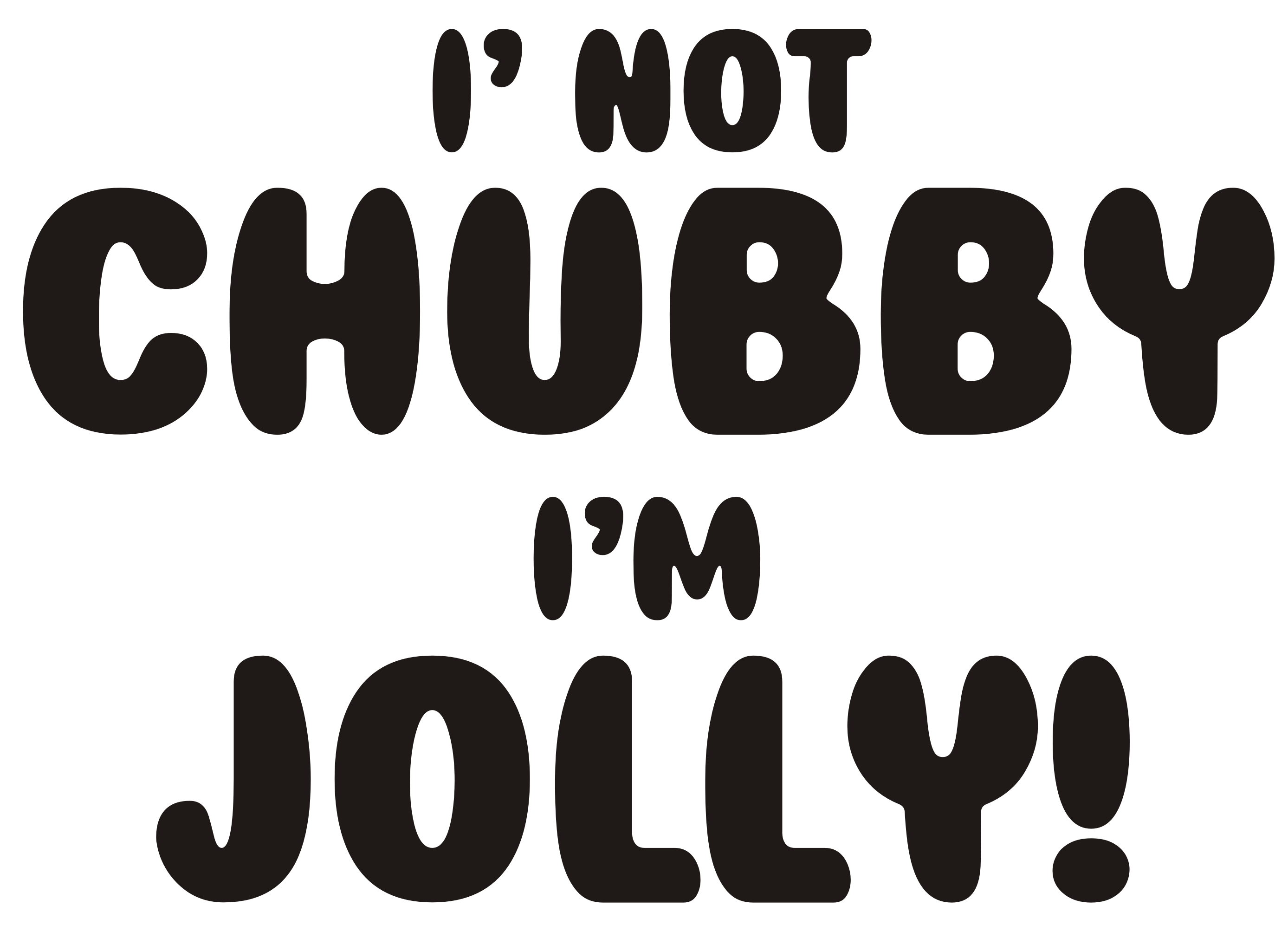 I'm Not Chubby I'm Not Easy to See
