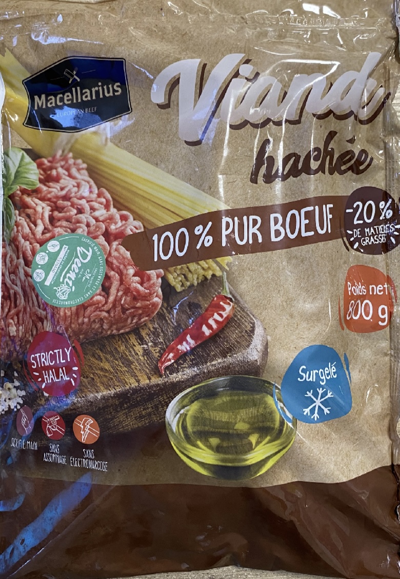 Viande hachée de bœuf 800g SURGELÉ